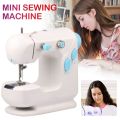 306 Portable Dual Speed Mini Sewing Machine Double Thread & Speed with Cutter & Light Auto-rewind Foot Pedal. 