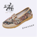 2024 Spring and Autumn Shoes, New Single Shoes, Canvas Shoes, Casual Women's Shoes, Comfortable Non-slip Fisherman's Shoes, One Foot Kick Cow Tendon Sole.