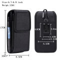 Nylon Waterproof Dual Pouch 2 Phone Belt Clip Case Holder For iPhone 15 14 13 12 Pro XS Max 7 8 Plus Men Tool Waist Bag Holster.