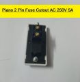 Piano 2 Pin Fuse Cutout AC 250V 5A 2-Pin Heavy Duty Brass Contact Fuse Cut Out For Electrical Devices Mobile Charger AC Line Protection Switches.