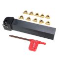 SER2020K16 CNC Lathe Turning Tool Holder Boring Bar with 10Pcs 16ER AG60 Blade Insert Machine Accessories Turning Tool Set.