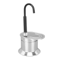 1 PCS 50ML Single Tube Moka Pot Spout Stovetop Italian Coffee Maker Aluminum Alloy Silver.