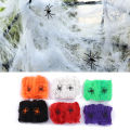 Halloween Decorations Artificial Spider Web Super Stretch Cobwebs with Fake Spiders Scary Party Scene Decor Horror House Props. 