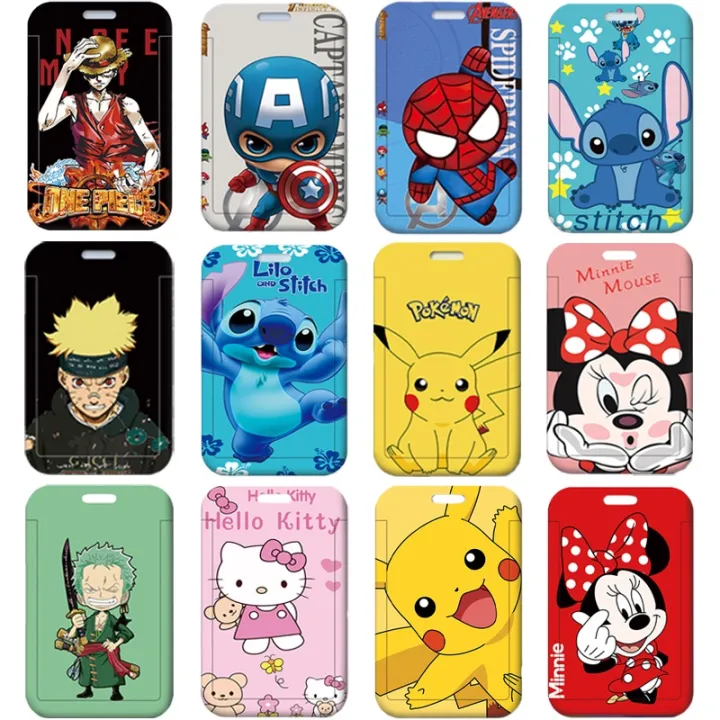 Mickey%20Mouse%20Children's%20Card%20Holder%20Cartoon%20Character%20Minnie%20Portable%20Keychain%20ID%20Card%20Holder%20Cover%20Kids%20Gifts%20-%20Image%204