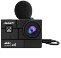 AUSEK Wifi 4K 60fps Ultra HD Waterproof Sports Action Camera With Extranal microphone. 