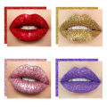 Glitter Lip Kit Long Lasting Waterproof Stay Golden Cosmetics Gloss Lipstick 4 Colors Glitter Powder Diamond Shimmer Metallic. 