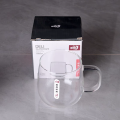 1pcs 490ml high temperature resistant glass tea cup water cup high borosilicate glass tea cup. 