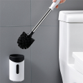 Toilet Brush Soft Non-Slip Cleaning Brush Wall Hanging Super Decontamination Bathroom Cleaning Tool White Durable. 