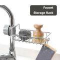 Faucet Sink Rack Rag Drain Storage Rack Household Kitchen Toilet Bathroom Organizer Punch Free Sink Storage Rack Stainless Steel Drain Rack Sponge Soap Cloth Storage Holder Shelf. 