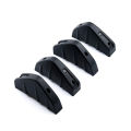 4pcs Universal Carbon Fiber Car Modified Rear Bumper Diffuser Spoiler Black&Red ABS Rear Bumper Lip Diffuser Anti-collision.