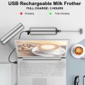 Milk Frother Handheld Coffee Frother Electric Whisk, USB Rechargeable Foam Maker Bubbler Egg Beater for Hot Chocolate. 