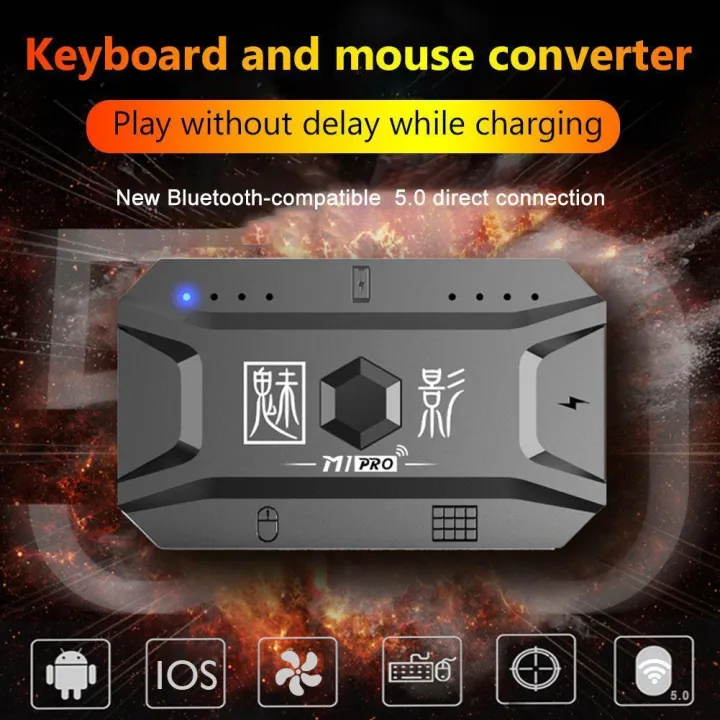 M1 Pro Keyboard Mouse Converter Gamepad PUBG Mobile Controller Gaming Keyboard and Mouse Adapter Bluetooth 5.0 for Android IOS