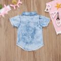 Toddler Baby Boys Kids Short Sleeve Denim Shirts Babies Kids Jean Tops T-shirts Clothes Cool Boy Clothing. 