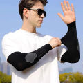 Ice Silk Sunscreen Premium Arm Sleeves UPF50+ Breathable Cooling Elastic Arm Guards for Cycling, Running & Outdoor Sports (Unisex) 1 Pair.