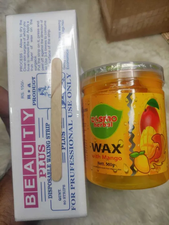 Cosmo%20Herbal%20Waxing%20Strip%2080%20pic%20+%20Mango%20Wax%20500gm%20-%20Image%203