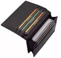 Black crdit or debite and visiting card holder 100% leather for men.