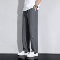 ew Ice Silk lus Large Size en's ylon Fabr igh Elast s Casual rousers Summer Loose All- ants. 