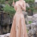 Hanfu Modified Han Elements Dress 2024 New Summer Ancient Costume Flow Fairy Skirt with Wide Sleeves Daily Wearable Super Fairy. 