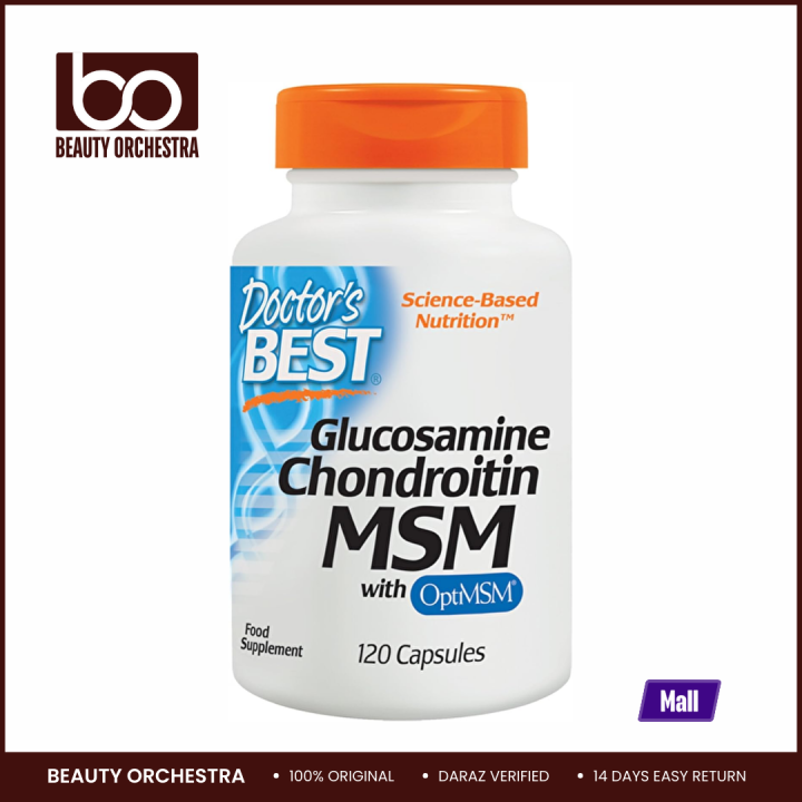 Doctor's Best Glucosamine Chondroitin MSM - 120 Capsules | Daraz.com.bd