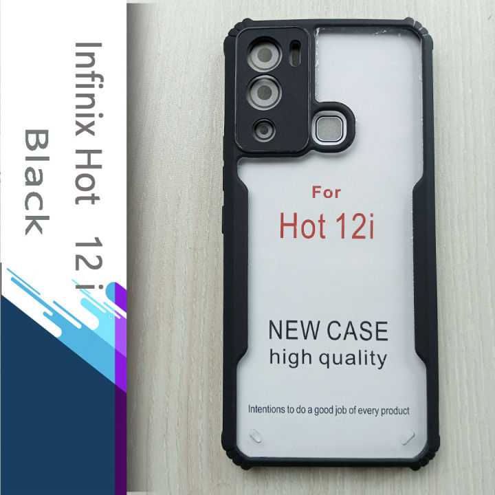 For%20Infinix%20Hot%2012i%20%20-%20Transparent%20Silica%20Gel%20Matte%20ShockProof%20Slim%20Thin%20Back%20Cover%20Phone%20Case%20With%20Bumper%20-%20Image%202