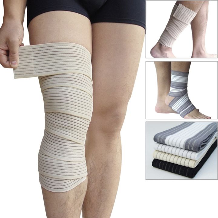 Long Cotton Elastic Bandage For Wrist Calf Elbow Leg Ankle Protector  Compression Knee Support Band Sport Tape Fitness Safety