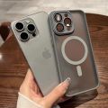 Original Pink Frosted Matte Magsafe Magnetic Candy Color Case for iPhone 15 14 13 12 11 Pro Max Plus Armor Transparent Cover. 