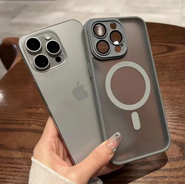 Original%20Pink%20Frosted%20Matte%20Magsafe%20Magnetic%20Candy%20Color%20Case%20for%20iPhone%2015%2014%2013%2012%2011%20Pro%20Max%20Plus%20Armor%20Transparent%20Cover%20-%20Image%204