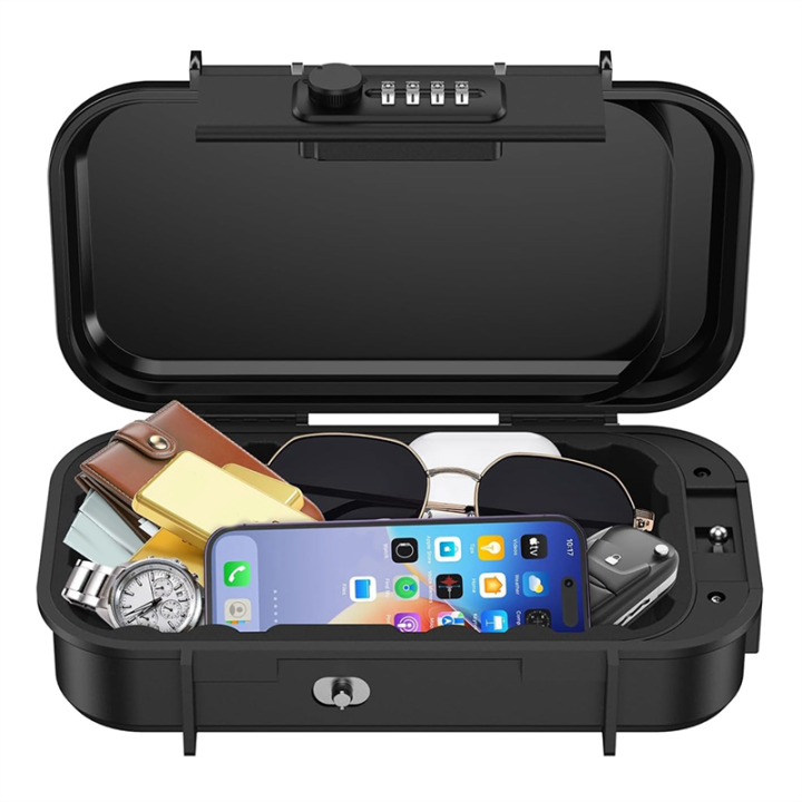 Portable Safe Box for Travel Mini Beach Lockable Box for Dorm,Travel ...