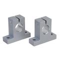 2Pcs- Aluminum Alloy SK8 Linear Rail Support 8mm CNC Linear Motion Shaft Holder Vertical Shaft Support Bracket Silver Color. 