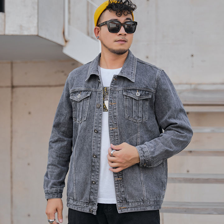 Denim%20Jacket%20Coat%20Men's%20Loose%20American%20Style%20Fat%20plus%20Size%20Denim%20Jacket%20Men%20-%20Image%206