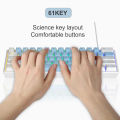 MageGee TS91 60% Mini Membrane USB Keyboard, 61 Key Wired RGB Backlit Gaming Office Computer Keyboard for Windows/Mac. 