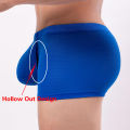 Men Boxer Underwear Bulge Open Front Large Pouch Men Panties Mesh Man Hole Underpants Men Lingerie Boxershorts Hombre.