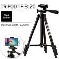 3120 Aluminum Alloy Tripod For Camera And Mobile - Black - Tripod. 