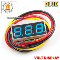 LED Display Mini 0.28 inch DC 0 -100V Digital Voltmeter 100V Volt Panel Indicator Monitor Voltage Meter-1PCS - Compact Digital Voltmeter -Blue.