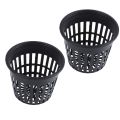 20pcs 3 inch Heavy Duty Mesh Pot Net Cup Basket Hydroponic Aeroponic Planting Grow Clone Black.