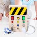 Montessori Toys with Switch, Toddler Busy Board Developing Teaching Aids Busy Board with led, for Outdoor Exercise Teaching Party.