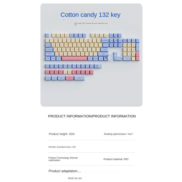 132%20Keys%20PBT%20Keycaps%20Dye-Sublimation%20Key%20Caps%20XDA%20Keycap%20Kits%20for%20Mechanical%20Keyboard%20-%20Image%206