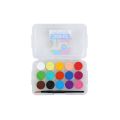 Doms Non-Toxic 15mm Water Colour Cake Set with Paint Brush and Plastic Case. 