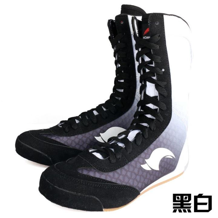 Shoes%20Men's%20and%20Women's%20Low-Top%20Sanda%20Shoes%20High-Top%20Fighting%20Wrestling%20Shoes%20Fall%20Boots%20Long%20Boots%20Tendon%20Bottom%20Training%20Shoes%20Free%20Socks%20-%20Image%203