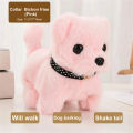 【selevn roind】Plush Electric Puppy Walk Bark Nod Wag Tail Simulation Electric Dog Bottom Switch Electric Pet Kids Toys For Kids Birthday Gift.