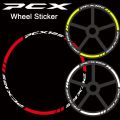 For HONDA PCX 125 PCX125 PCX-125 Reflective Motorcycle Wheel Sticker Hub Inner Decals Rim Stripe Tape. 