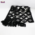 Black And White Woolen Scarf, Soft Muffler Stylish Fashion Scarf For Men And Women - Maflar For Men. 