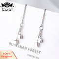 Fashion Women Chain Tassel Cube Dangle Pendant Wave Earrings Jewelry Decor Gift. 