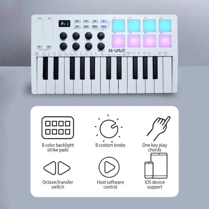 M-VAVE%2025-Key%20MIDI%20Control%20Keyboard%20SMK-25%20Mini%20USB%20Keyboard%20MIDI%20Mini%20Portable%20USB%20Keyboard%20MIDI%20Controller%20Rechargeable%20Music%20-%20Image%205