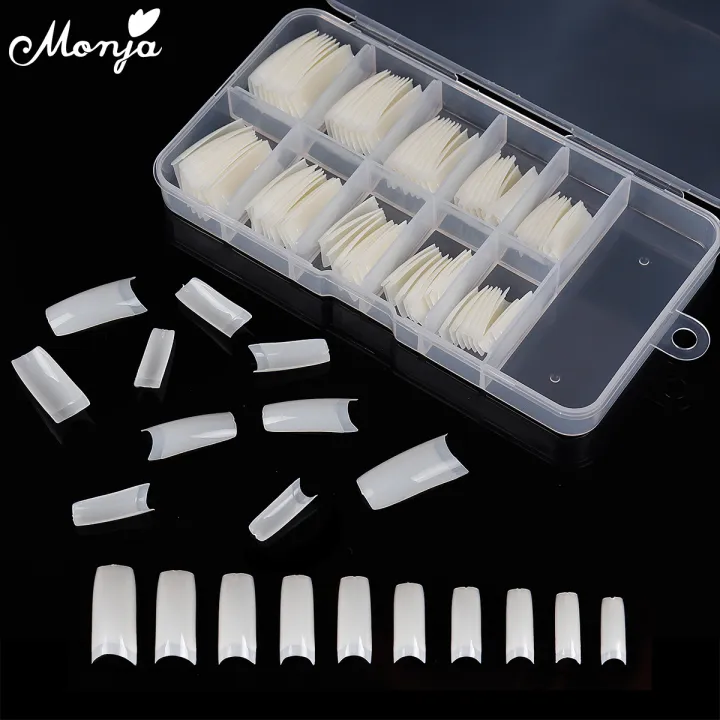 Monja%20100Pcs/set%20Transparent%20Natural%20French%20Nail%20Art%20Half%20Cover%20False%20Nails%20Ballet%20Acrylic%20UV%20Extension%20Nail%20Tips%20Manicure%20Tool%20-%20Image%203