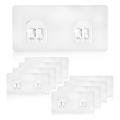 Strong Adhesive Sticker Hooks 9Pack Shower Replacement, Shower Basket Bathroom Shelf 6* 14cm Adhesive Hooks. 