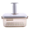 Food Storage Container Vacuum Storage Box with Drain Net Food Dispenser Transparent Sealed Tank Kitchen Organizer Work Lunch Box.