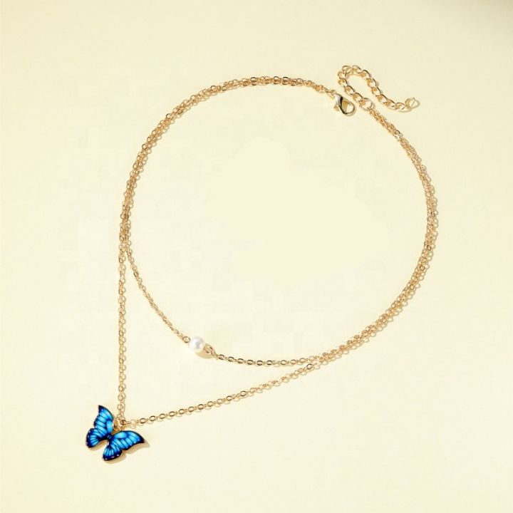 Trendy%20Double%20Layer%20Pearl%20Chain%20Choker%20Butterfly%20Pendant%20Necklaces%20for%20Girls%20Simple%20New%20Stylish%20-%20Fashionable%20Necklace%20for%20Women%20-%20Image%203