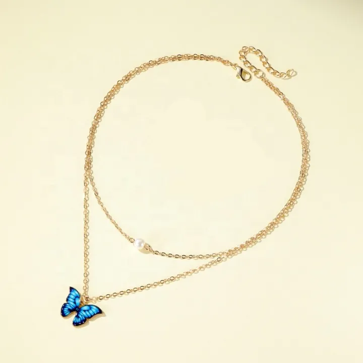 Trendy%20Double%20Layer%20Pearl%20Chain%20Choker%20Butterfly%20Pendant%20Necklaces%20for%20Girls%20Simple%20New%20Stylish%20-%20Fashionable%20Necklace%20for%20Women%20-%20Image%203