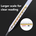 1PC Mercurial Glass Thermometer Large Screen Clinical Measurement Device Human Tature Thermometer.